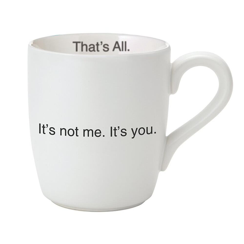 Funny Humor That's All White 16oz Coffee Mug start Your morning with a laugh